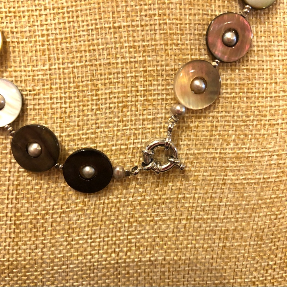 Abalone “Button” Necklace - Really Unique Shell N… - image 6